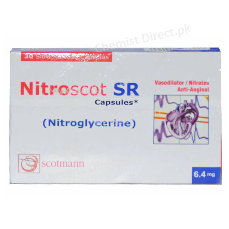 Nitroscot Sr 6.4mg Capsule Scotmann Pharmaceuticals Nitrates Nitroglycerin
