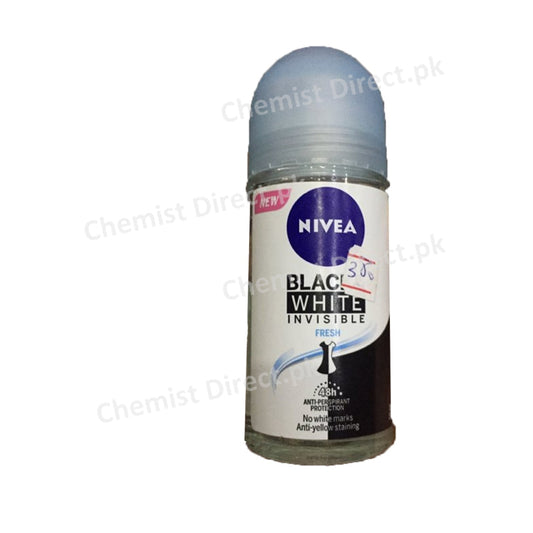 Nivea Invisible Black & White Deodorant Roll On For Women 50Ml Personal Care
