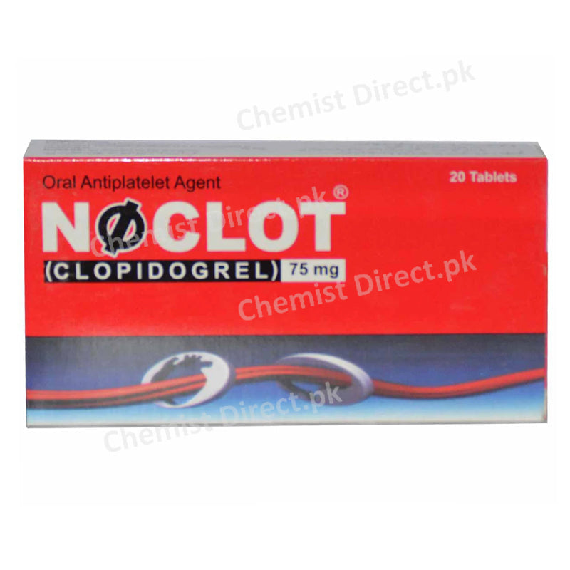 Noclot 75mg Tablet CCL Pharmaceuticals Anti Platelet Aggregation Clopidogrel