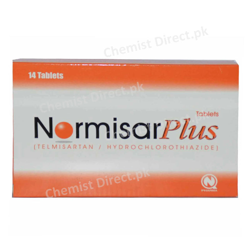 Normisar Plus Tablet Nabiqasim Industries Anti-Hypertensive Telmisartan/Hydrochlorothiazide