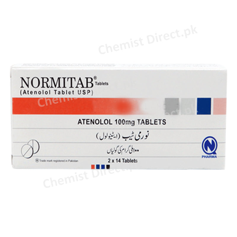 Normitab 100mg Tablet Nabiqasim Industries Anti-Hypertensive Atenolol