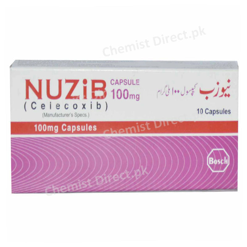 Nuzib 100mg Capsule Bosch Pharmaceuticals Pvt Ltd Nsaid Celecoxib