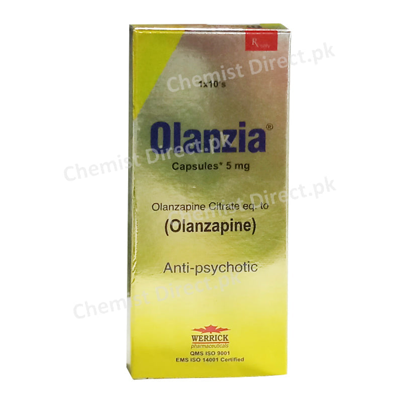 Olanzia 5mg Capsule Werrick Pharmaceuticals Benzodiazepine Olanzapine Citrate