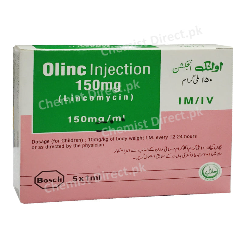 Olinc 150mg/ml Injection Anti-Bacterial Lincomycin Bosch pharmaceuticals