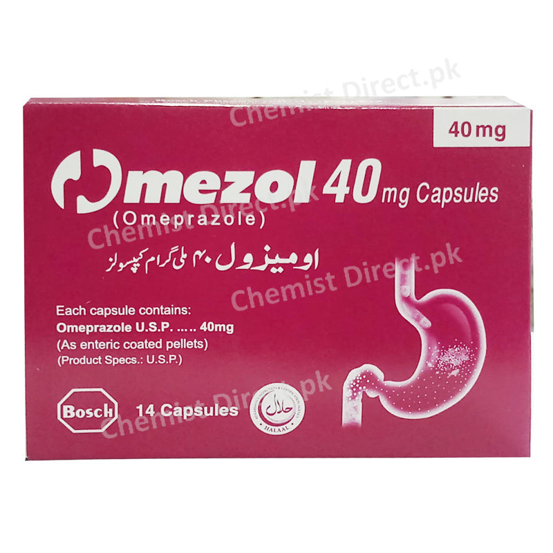 Omezol 40mg Capsule Bosch Pharmaceuticals Pvt Ltd Anti Ulcerant Omeprazole