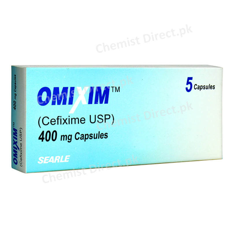 Omixim 400mg Capsule Searle Pakistan Cephalosporin Antibiotic Cefixime