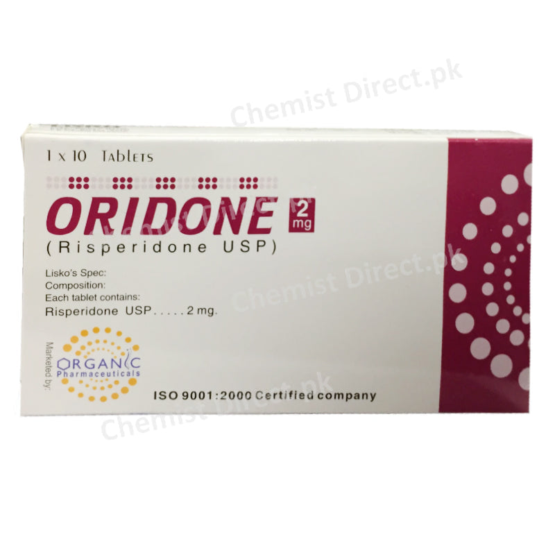 Oridone 2mg Tablet Organicpharmaceuticals Risperidone USP