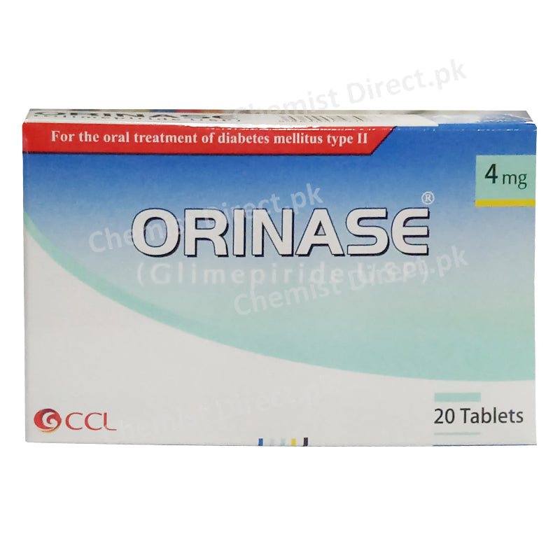 Orinase 4mg Tablet CCL Pharmaceuticals Oral Hypoglycemic Glimepiride