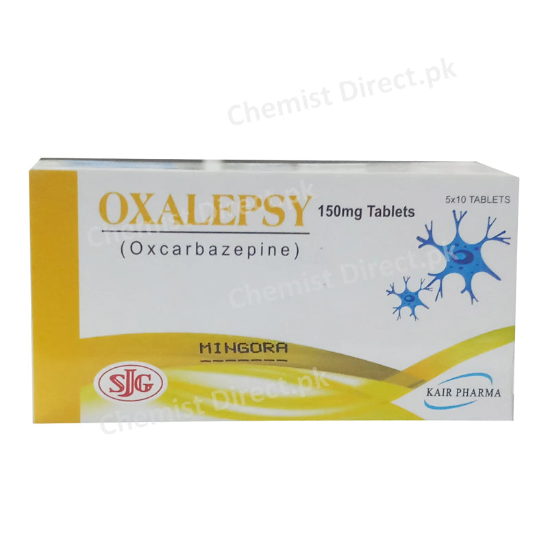 Oxalepsy 150mg Tablet SJG Fazal Elahi Kair Pharma Anti-Epileptic Oxcarbazepine