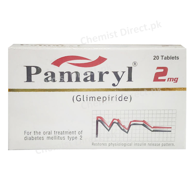 Pamaryl 2mg Tablet Sanofi Aventis Oral Hypoglycemic Glimepiride