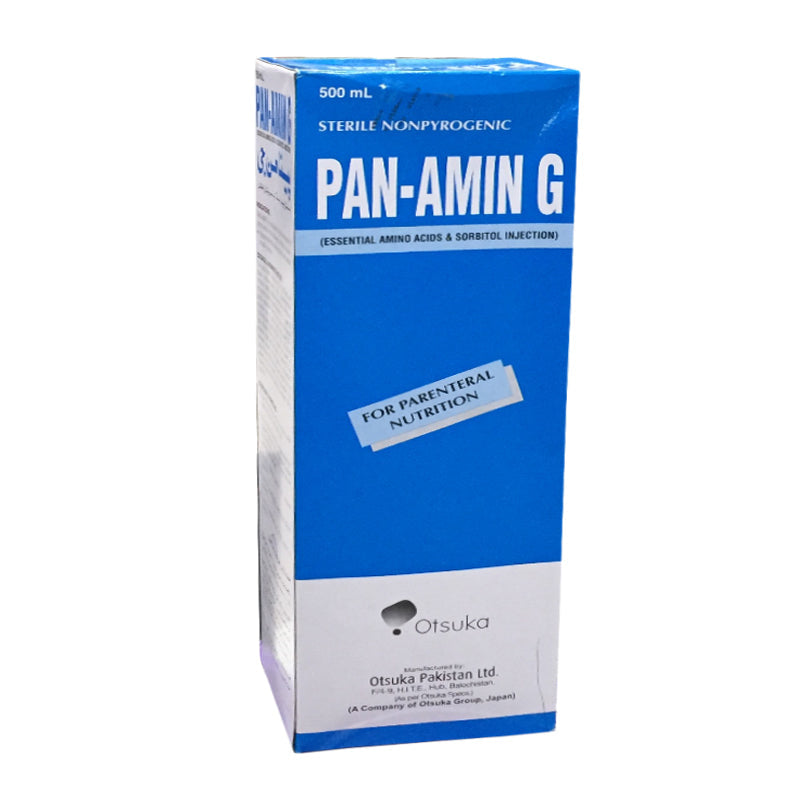 Pan-Amin G 500ml Infusion Nutritional Supplement Ostuka Pharma Essential Amino Acid & Sorbitol Injection