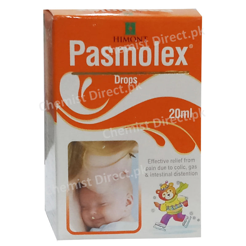 Pasmolex Drop 20ml Himont Pharma Pvt Ltd Intestinaldisorders Each mlofdropscontainsextractof Trachyspermumammi Anethumgraveolens Cinnamomumtamala Cuminumcyminum Menthapiperita Foeniculum