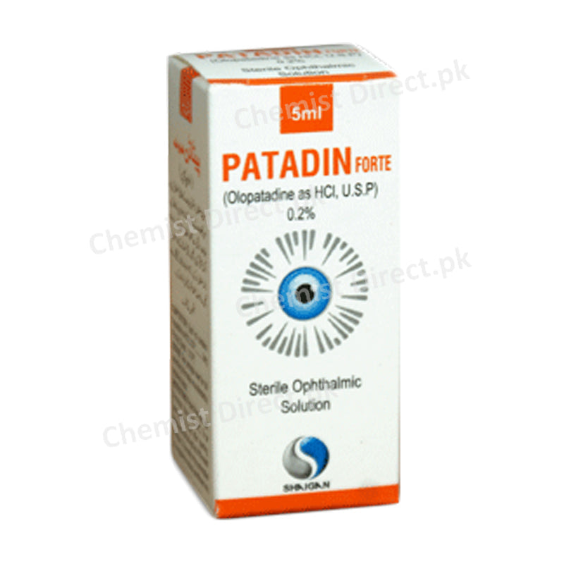 Patadin Forte Ophthalmic Solution 0.2% 5ml Shaigan Pharmaceuticals Anti-histamine Olopatadine HCl