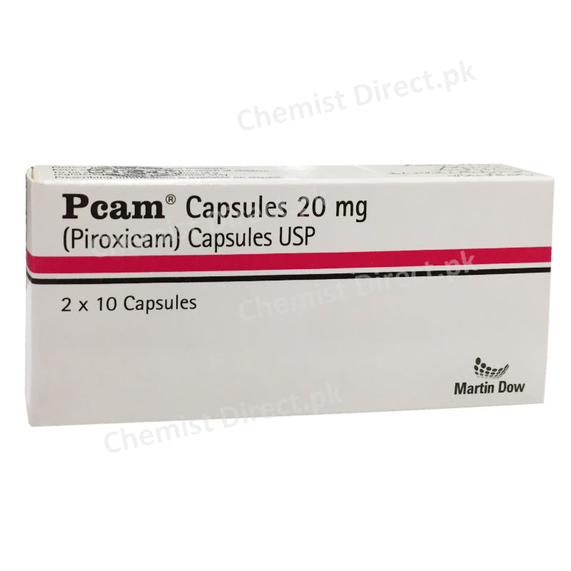 Pcam 20mg Capsule Martin Dow Pharmaceuticals Piroxicam Nsaid