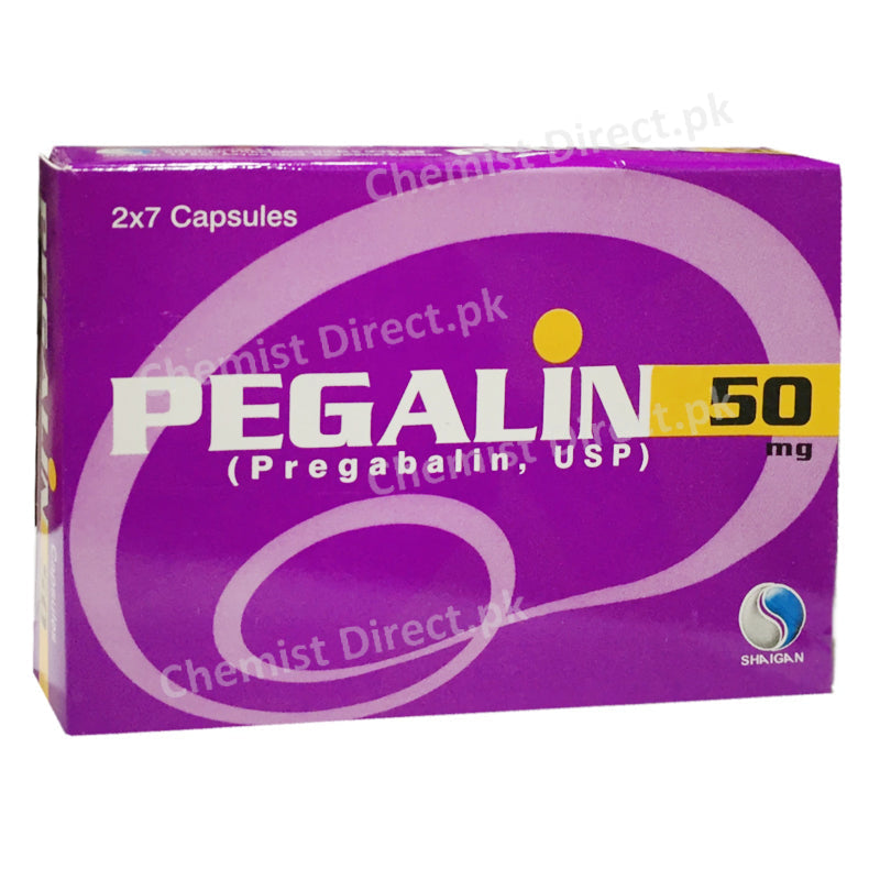 Pegalin 50mg Capsule Shaigan Pharmaceuticals Neuropathic Pain Pregabalin