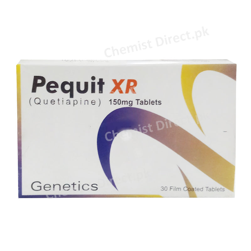 Pequit XR 150mg Tablet OBS Pharma Genetics Pharmaceuticals Psychosis Quetiapine