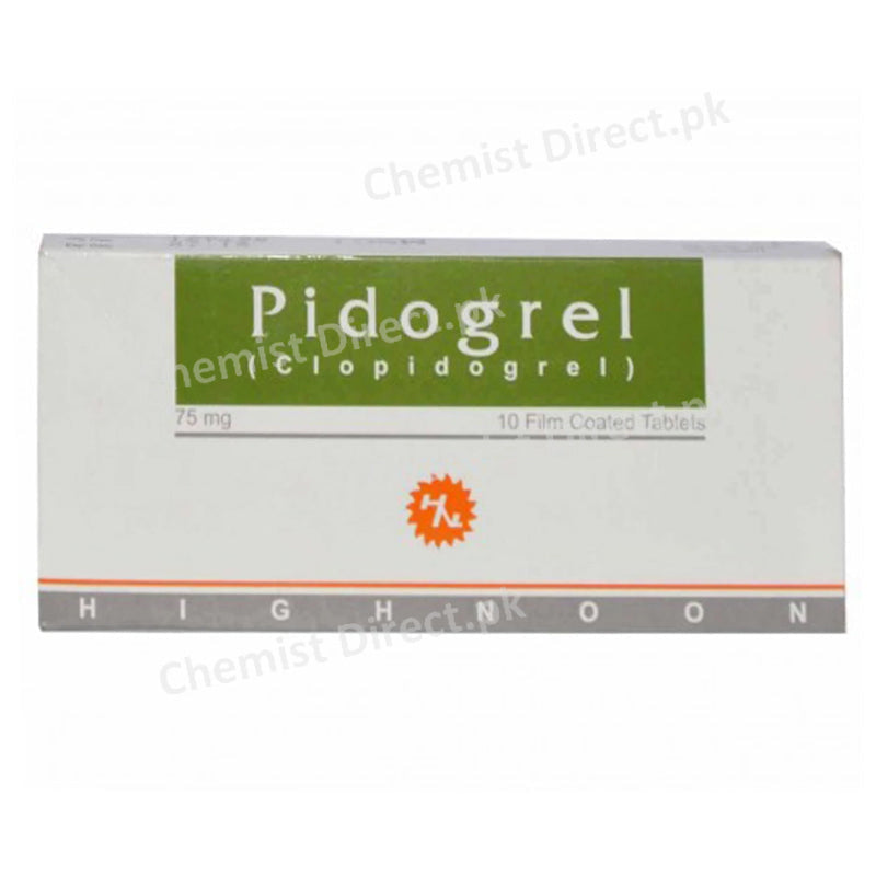 Pidogrel 75mg Tablet Highnoon Laboratories Ltd Anti Platelet Aggregation Clopidogrel Bisulphate