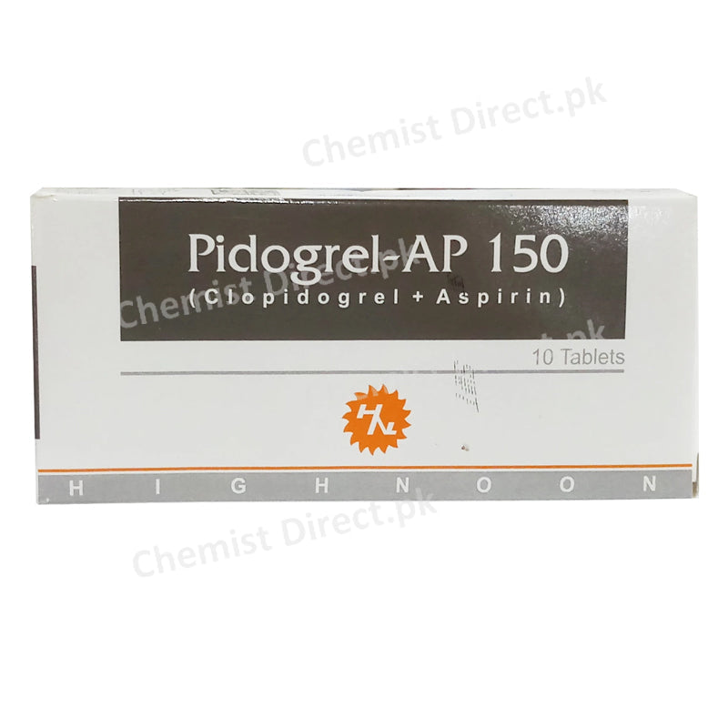 Pidogrel Ap 150mg Highnoon Laboratories Ltd Anti Platelet Aggregation Clopidogrel Bisulphate 75mg Aspirin 150mg