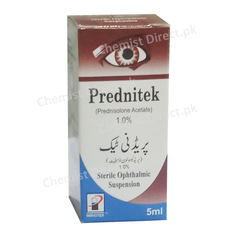 Prednitek 1.0% 5ml Eye Drops Innvotek Pharma Prednisolone Acetate