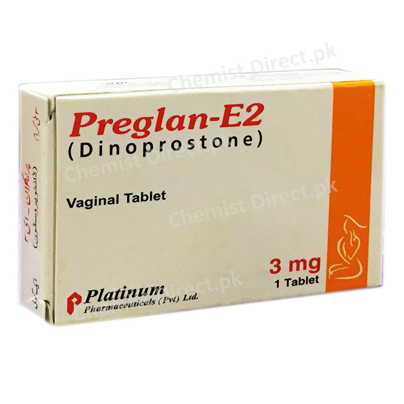 Preglan E2 3mg Tablet Platinum Pharmaceuticals Pvt Ltd Labour inducers Dinoprostone