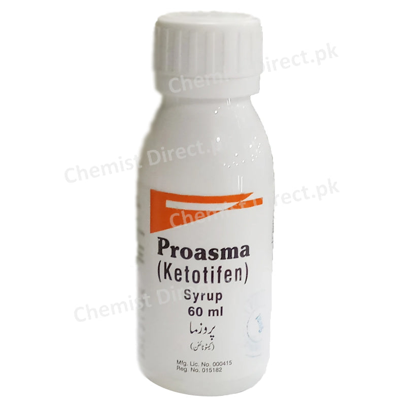 Proasma 60ml Syrup Platinum Pharmaceuticals Pvt Ltd Anti Histamine Ketotifen