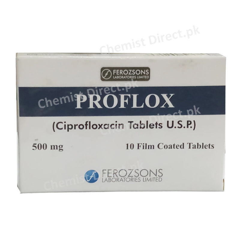 Proflox 500mg Tablet Ciprofloxacin Ferozsons Laboratories Anti-Bacterial