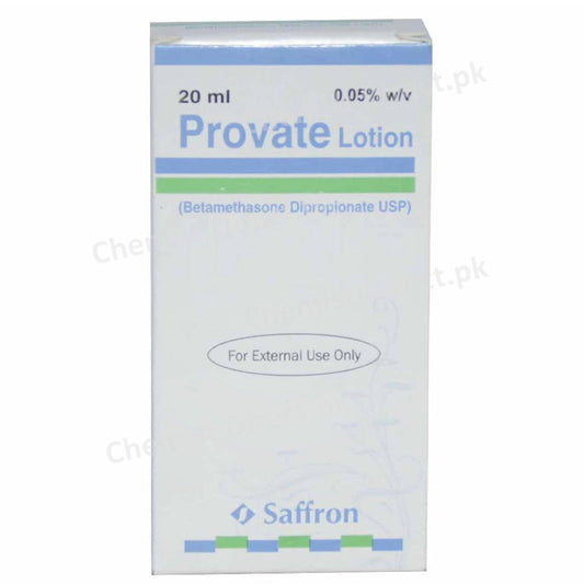 Provate Lotion 20ml Saffron Pharmaceuticals Pvt Ltd Corticosteroid Betame thasone Dipropionate