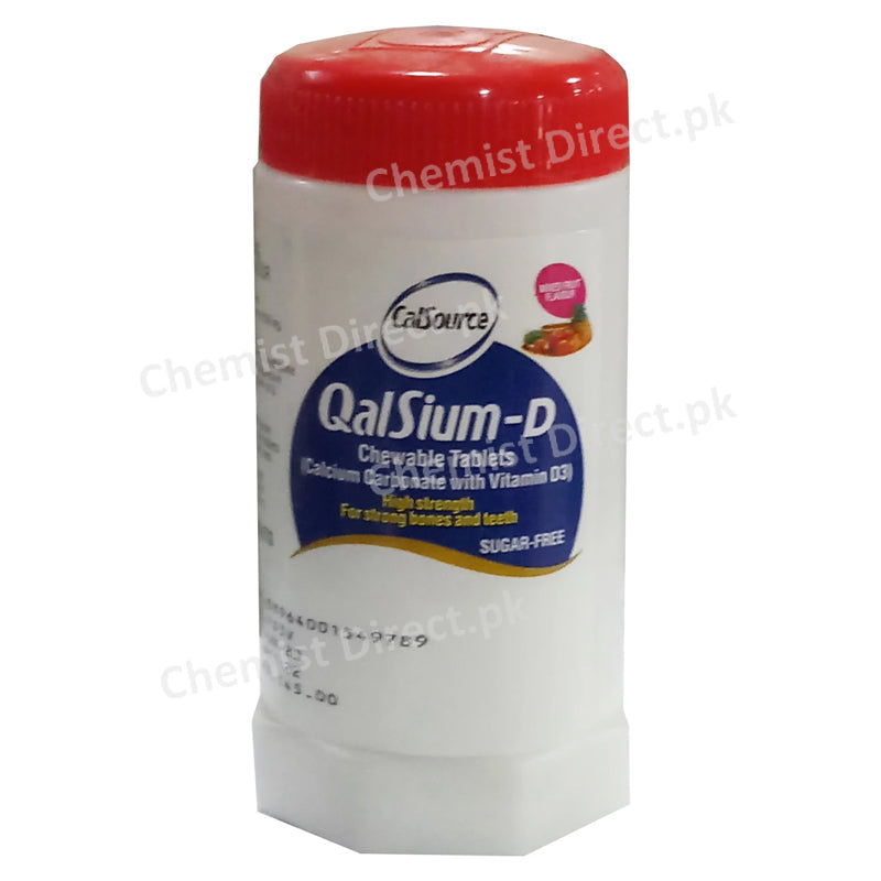 Qalsium D Mix Fruit Tablet Supliments Calcium Carbonate With vitamin D3