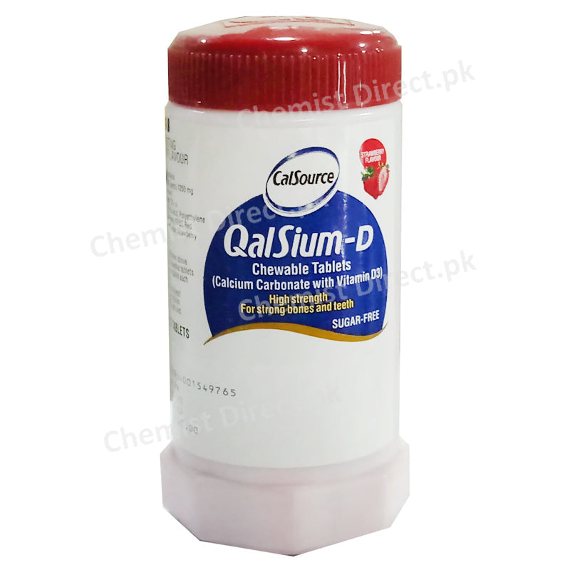 Qalsium D Strawberry Supliments Calcium Carbonate With vitamin D3