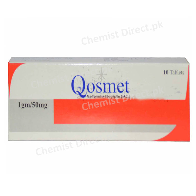 Qosmet 1 50mg Tablet Wilshire Laboratories Pvt Ltd Oral Hypoglycemic Sitagliptin 50mg Metformin 1gm