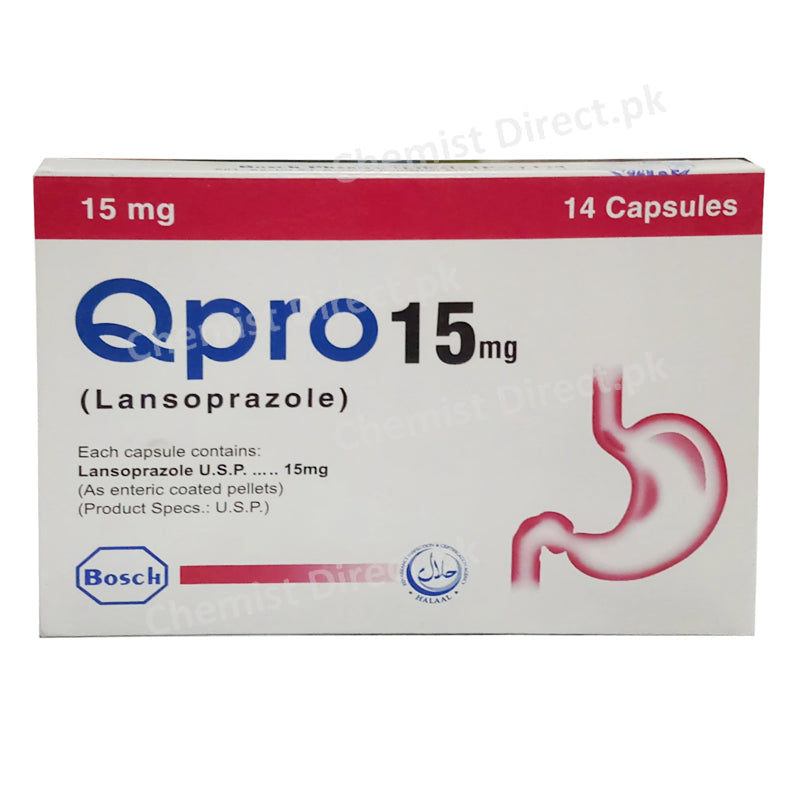 Qpro 15mg Capsule Bosch Pharmaceuticals Pvt Ltd anti Ulcerant Lansoprazole