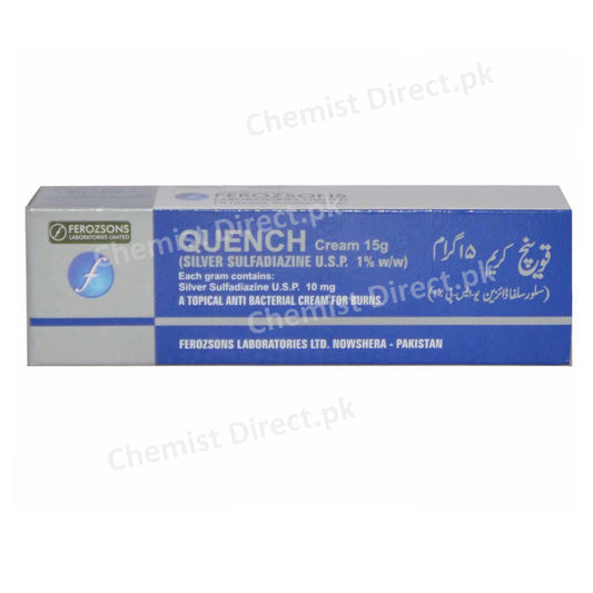 Quench 15g Cream Ferozsons Laboratories Ltd Anti Bacterial Silver Sulphadiazine