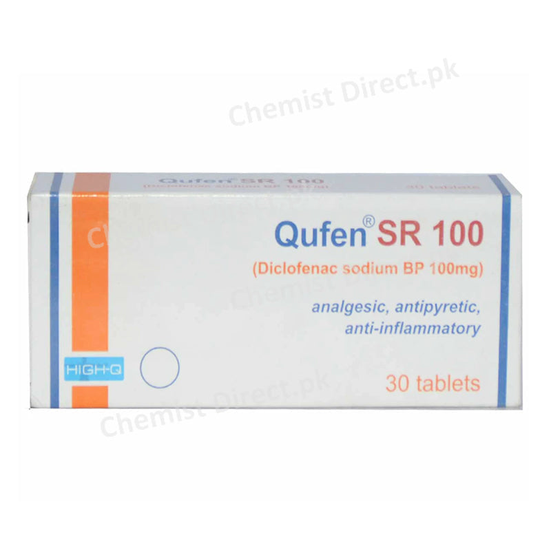 Qufen SR 100mg Tablet Diclofenac Sodium Nsaid high-Q Pharma