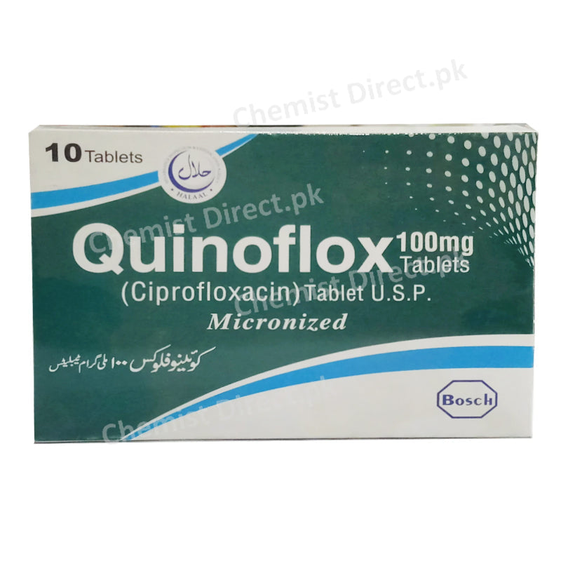 Quinoflox 100mg Tablet Ciprofloxacin Bosch Pharma Anti-Bacterial