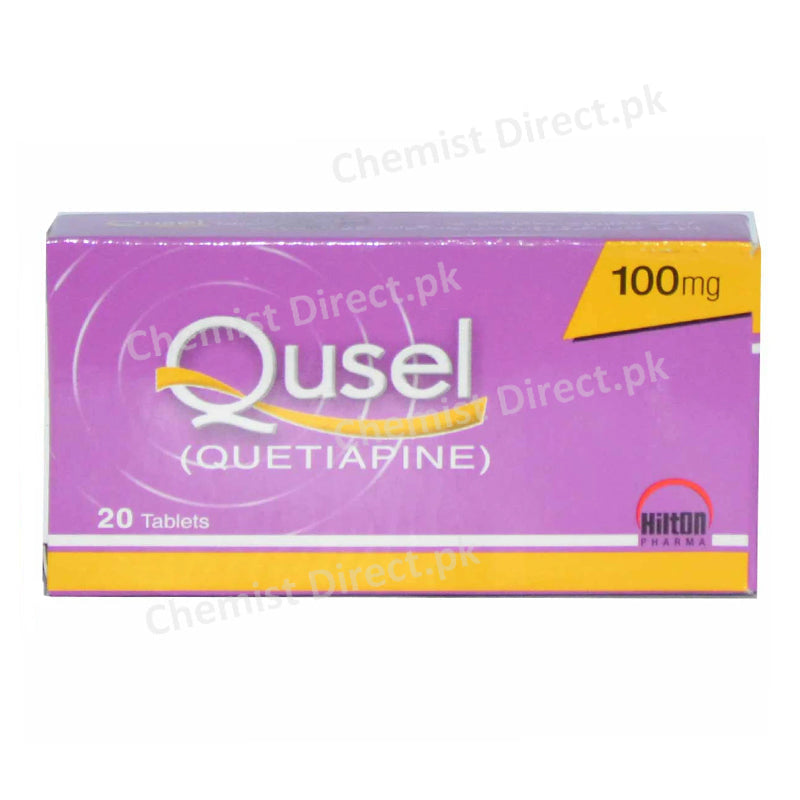 Qusel 100mg Tablet Hilton Pharma Psychosis Quetiapine