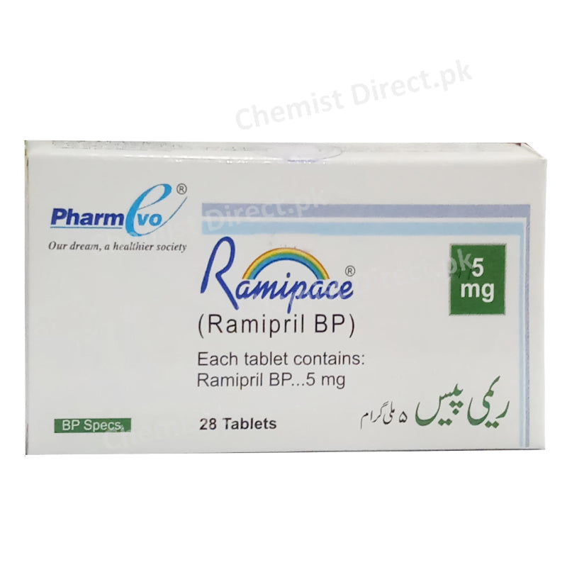 Ramipace 5mg Tablet PHARM EVO PVT LTD Anti Hypertensive Ramipril