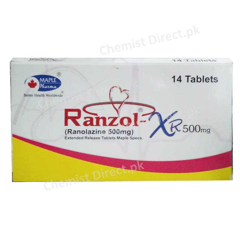 Ranzol XR 500mg Tablet Maple Pharmaceutical Pvt Ltd Anti Anginal Ranolazine