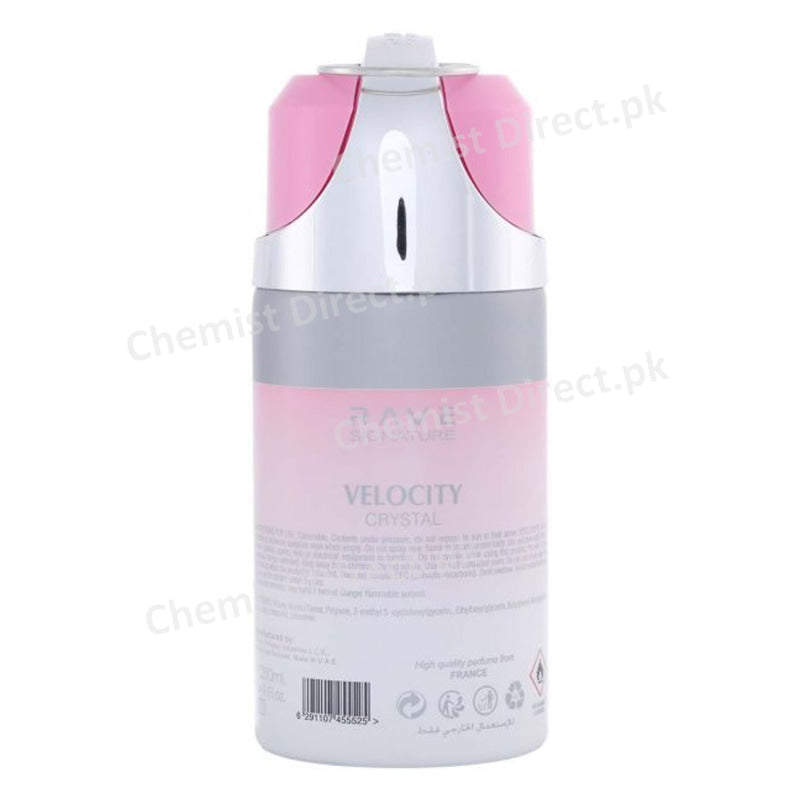 Rave Velocity Crystal Perfumed Body Spray For Women 250 Ml Personal Care