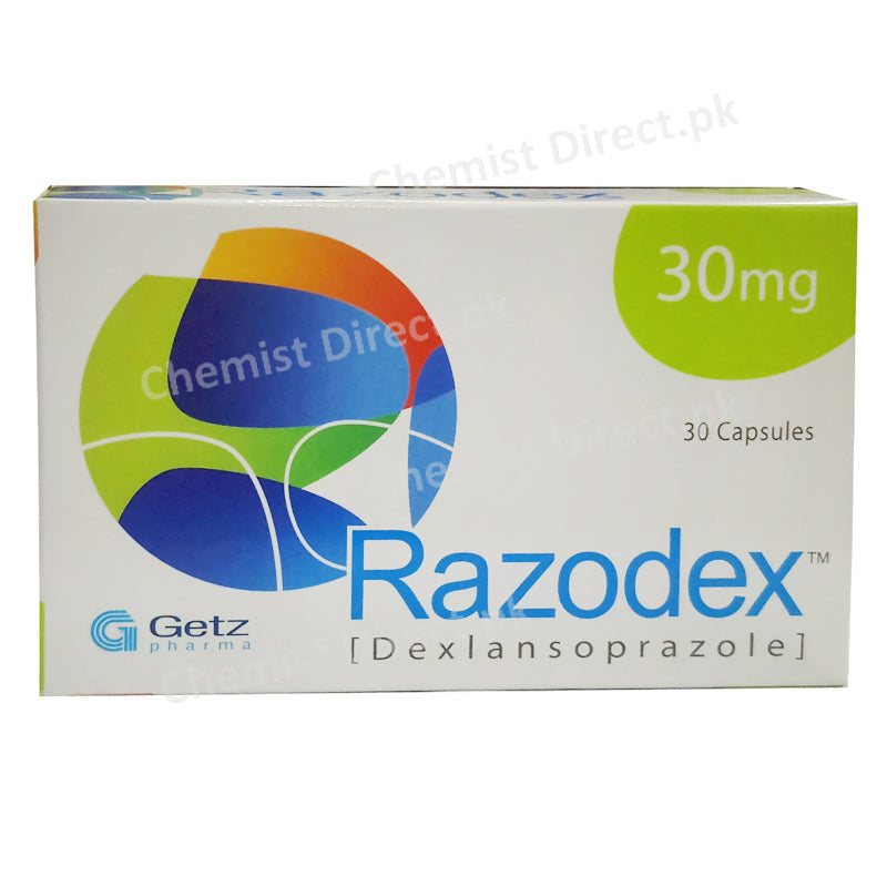 Razodex 30mg Capsule Getz Pharma Anti Ulcerant Dexlansoprazole 30mg