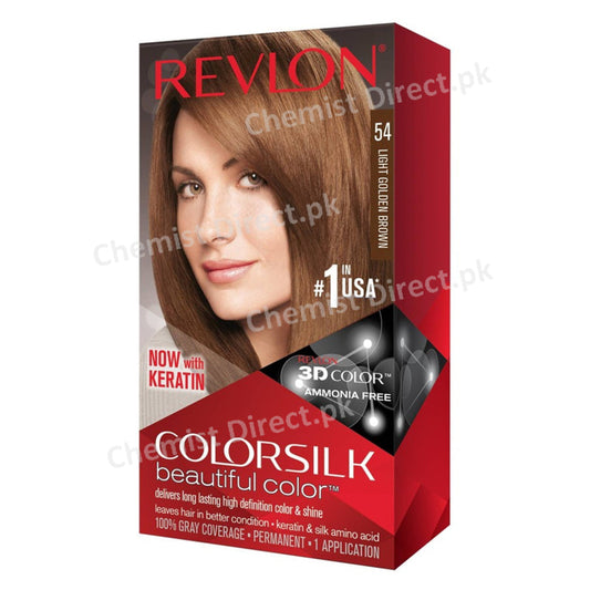 Revlon Colorsilk Beautiful Color Permanent Hair Light Golden Brown 54 Personal Care