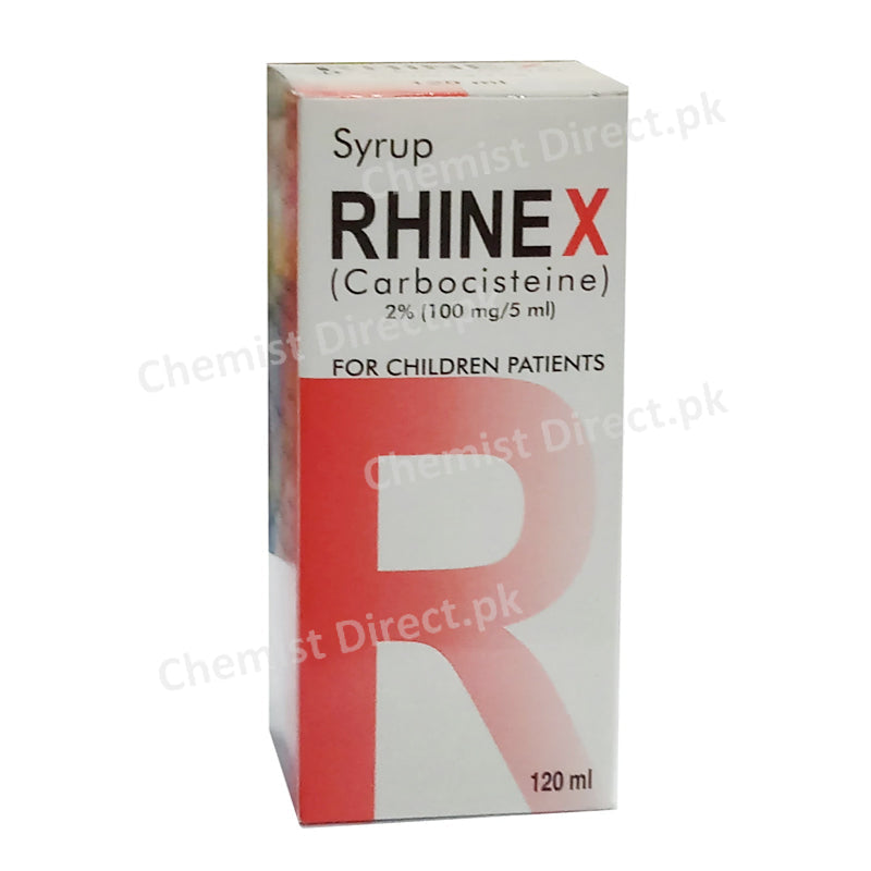 Rhinex 2% 100mg/5ml Syrup Carbocisteine Pharmevo