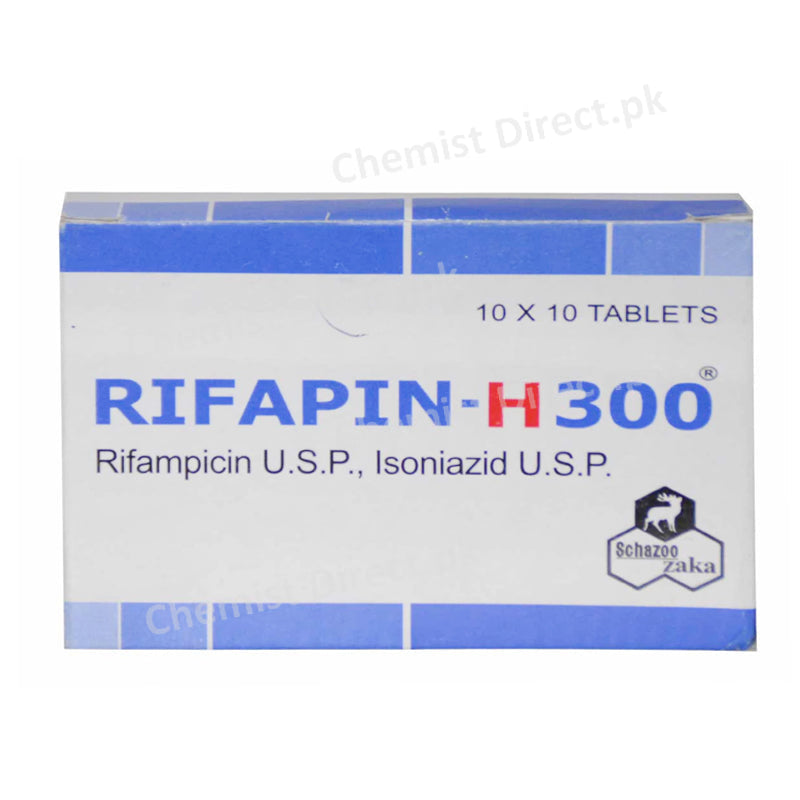 Rifapin-H 300 Tablet Rifampicin,Isoniazid U.S.P Schazoo Zaka Pharma