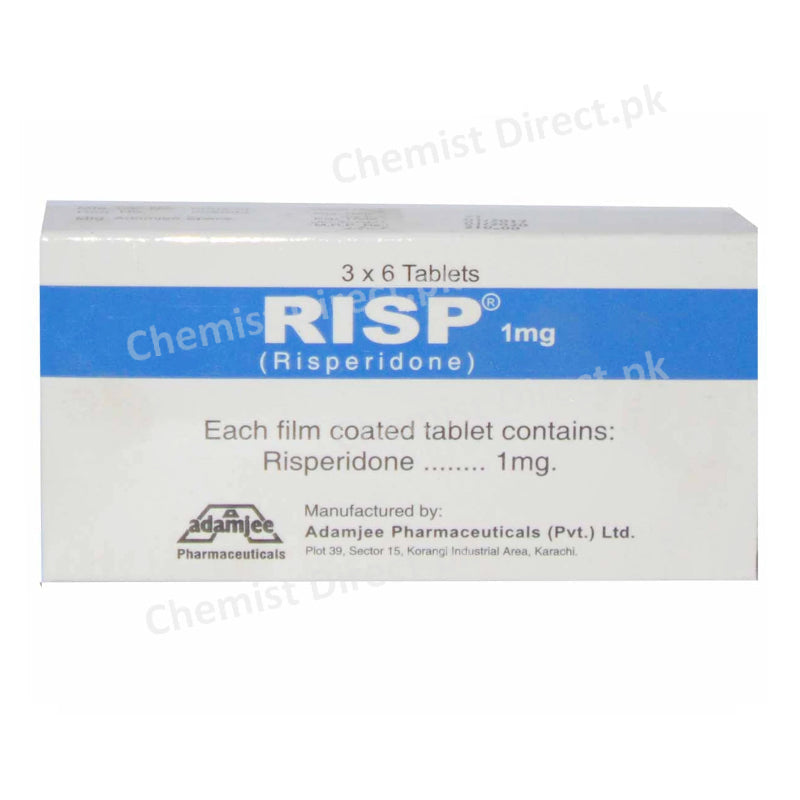 Risp 1mg Tablet Adamjee Pharma Services Psychosis Risperidone