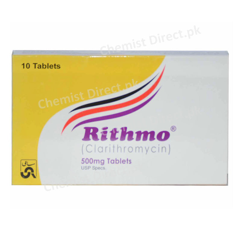 Rithmo 500mg Tablet Sami Pharmaceuticals Macrolide Anti Bacterial Clarithromycin