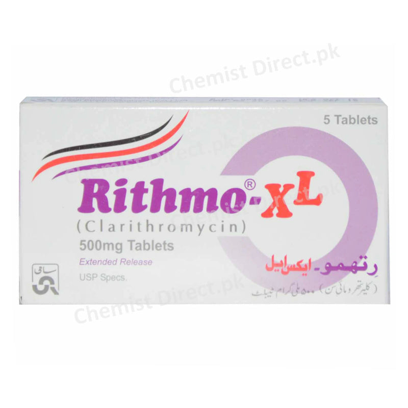 Rithmo Xl 500mg Tablet Sami Pharmaceuticals Macrolide Anti Bacterial Clarithromycin