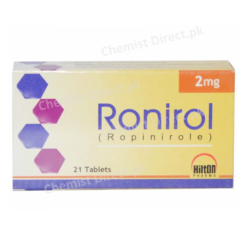 Ronirol 2mg Tablet Ropinirole Anti-Parkinsonism Hilton Pharma