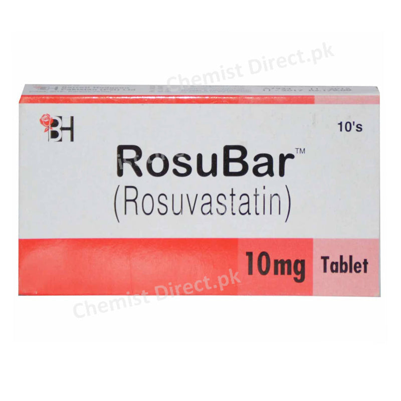 Rosubar 10mg Table Barrett Hodgson Pakistan Pvt Ltd Statins Rosuvastatin As Calcium