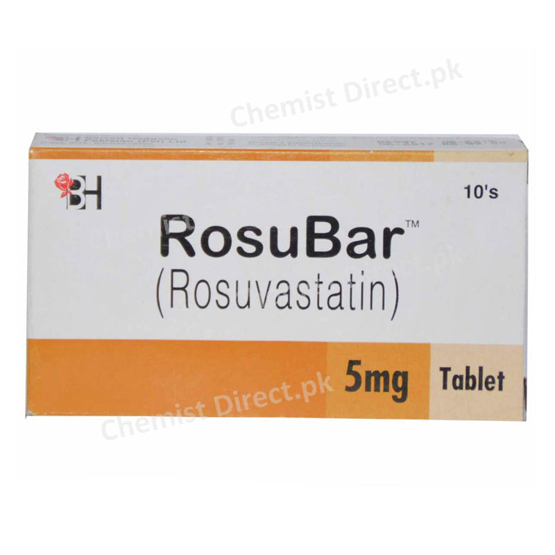 Rosubar 5mg Tablet Barrett Hodgson Pakistan Pvt Ltd Statins Rosuvastatin As Calcium