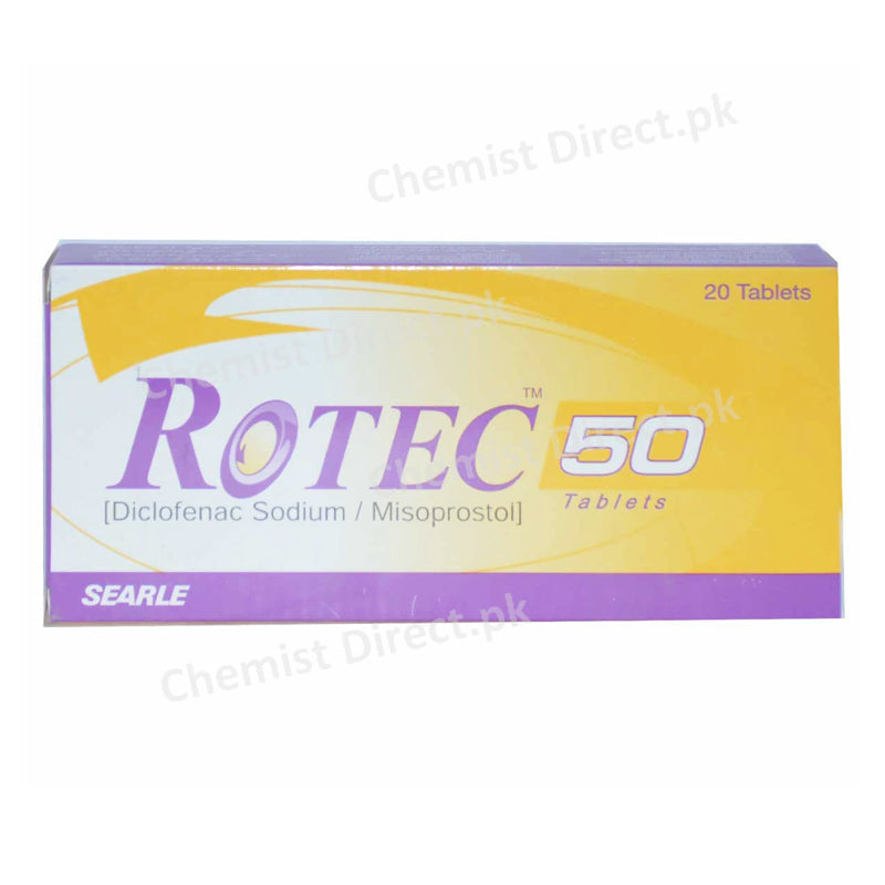 Rotec 50mg Tablet Searl Pakistan Nsai Prostaglandins Diclofenac Sodium 50mg_ Misoprostol 200mcg