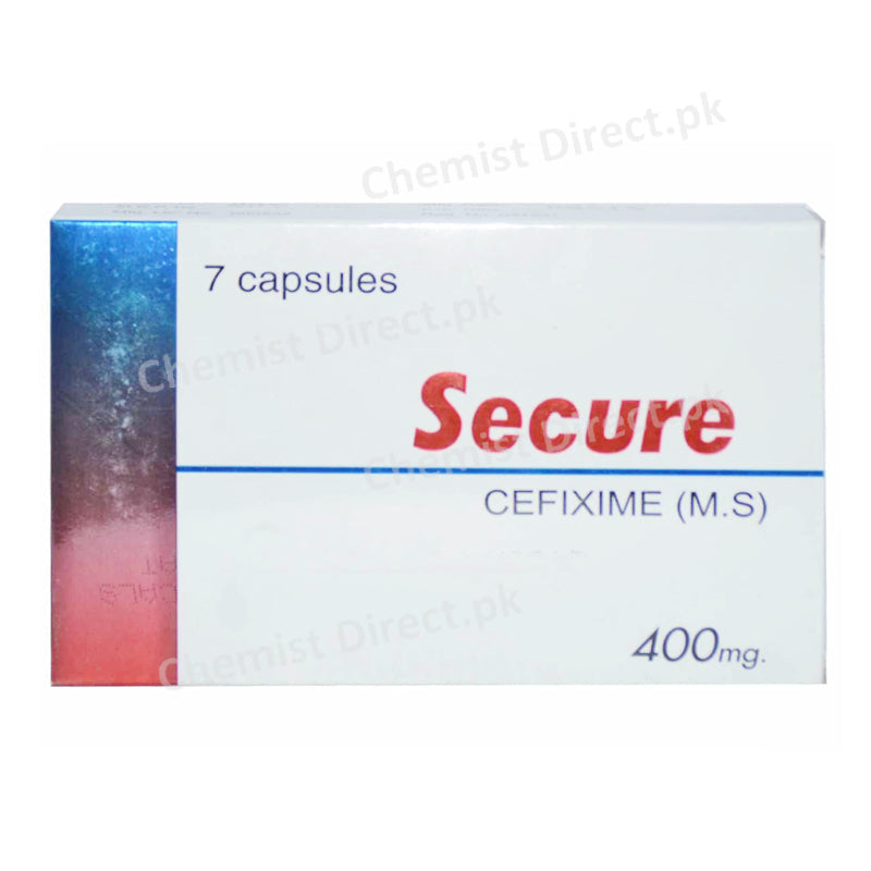 Secure 400mg Capsule Wilshire Laboratories Cefixime Antibiotic